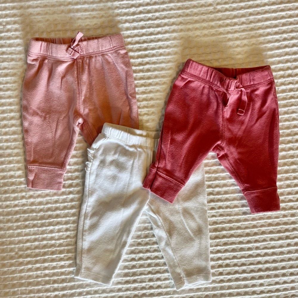 Carter's Bundle of 3 Baby Girl Joggers